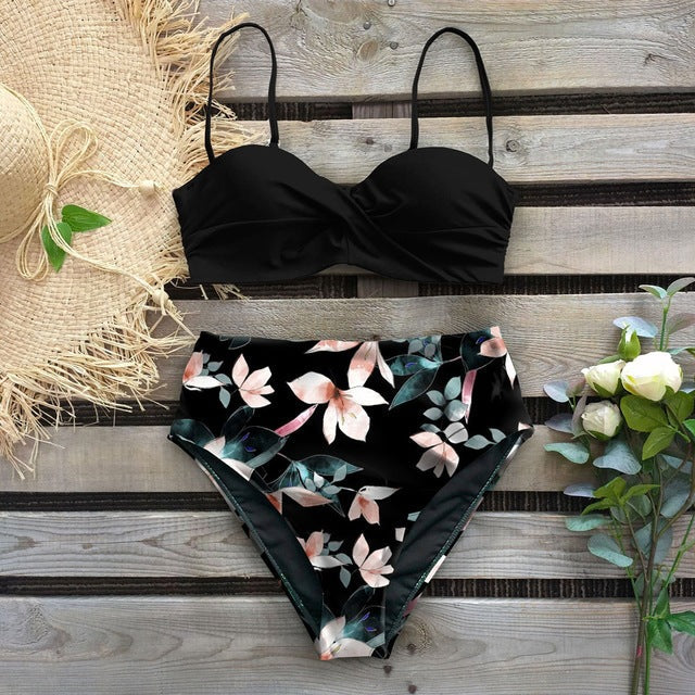 Floral High Waist Bikini by Greta 