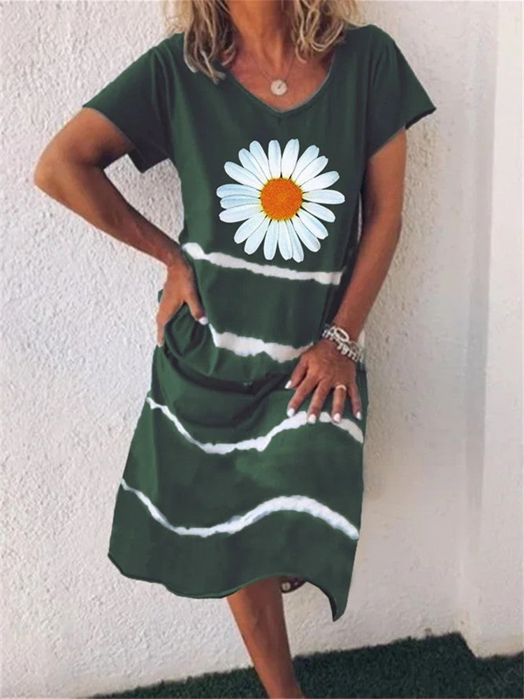 Sunflower Stripe Midi Dress by Greta 