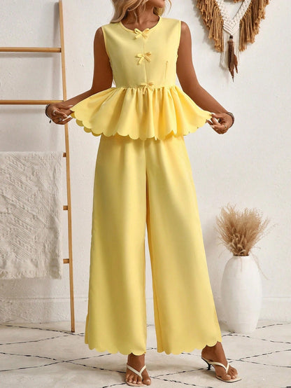 Chic Yellow Greta  Two Piece Set