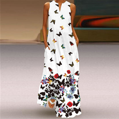 Vibrant Print Long Dress Greta 