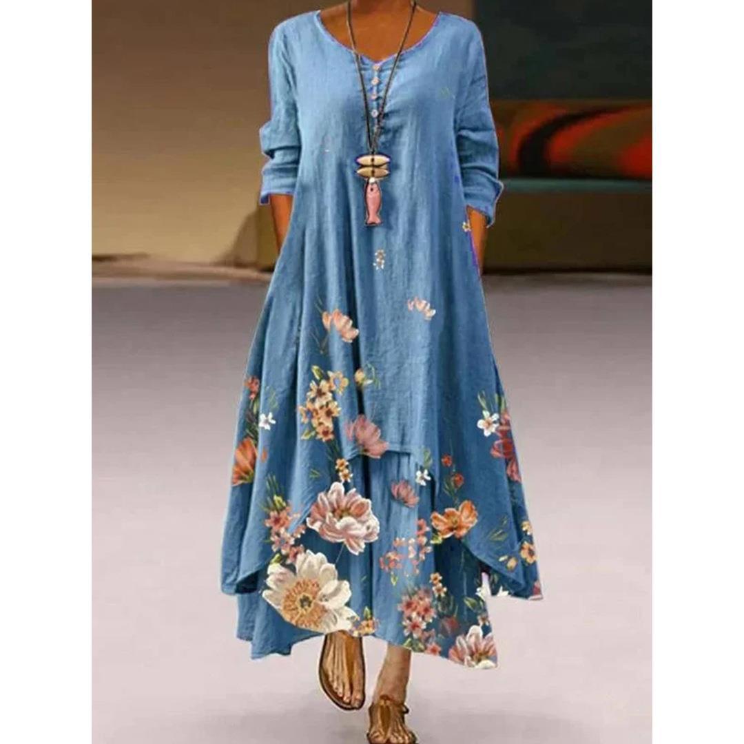 Artistic Floral Swing Dress by Greta 