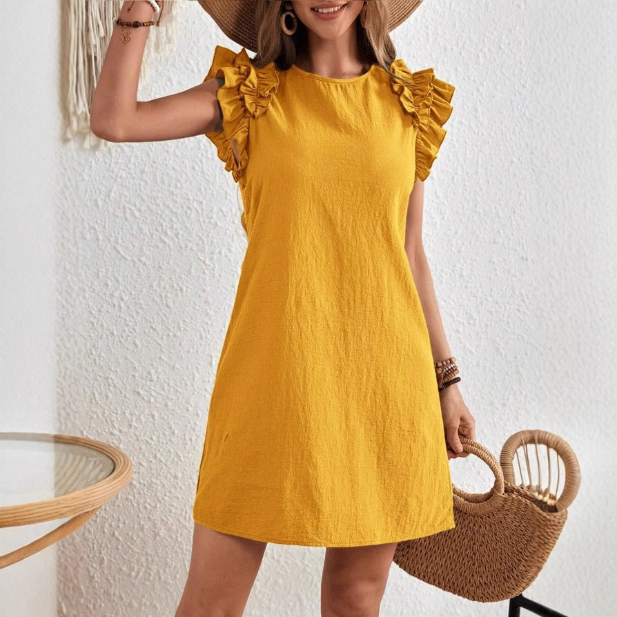 Chic Ruffle Sleeve Greta  Summer Dress