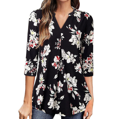 Floral V-Neck Top by Greta 