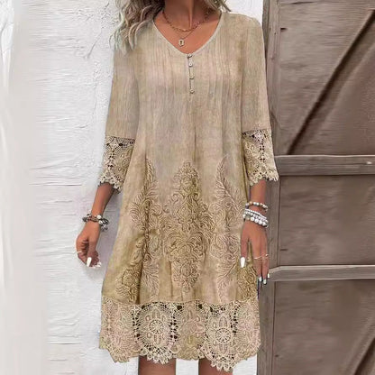 Elegant Lace A-Line Dress by Greta 