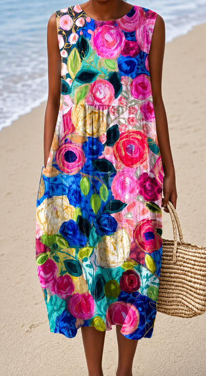 Greta mouwloze zomerjurk, geïnspireerd op Pinterest