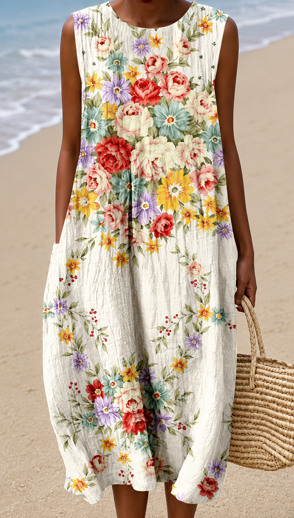 Greta mouwloze zomerjurk, geïnspireerd op Pinterest