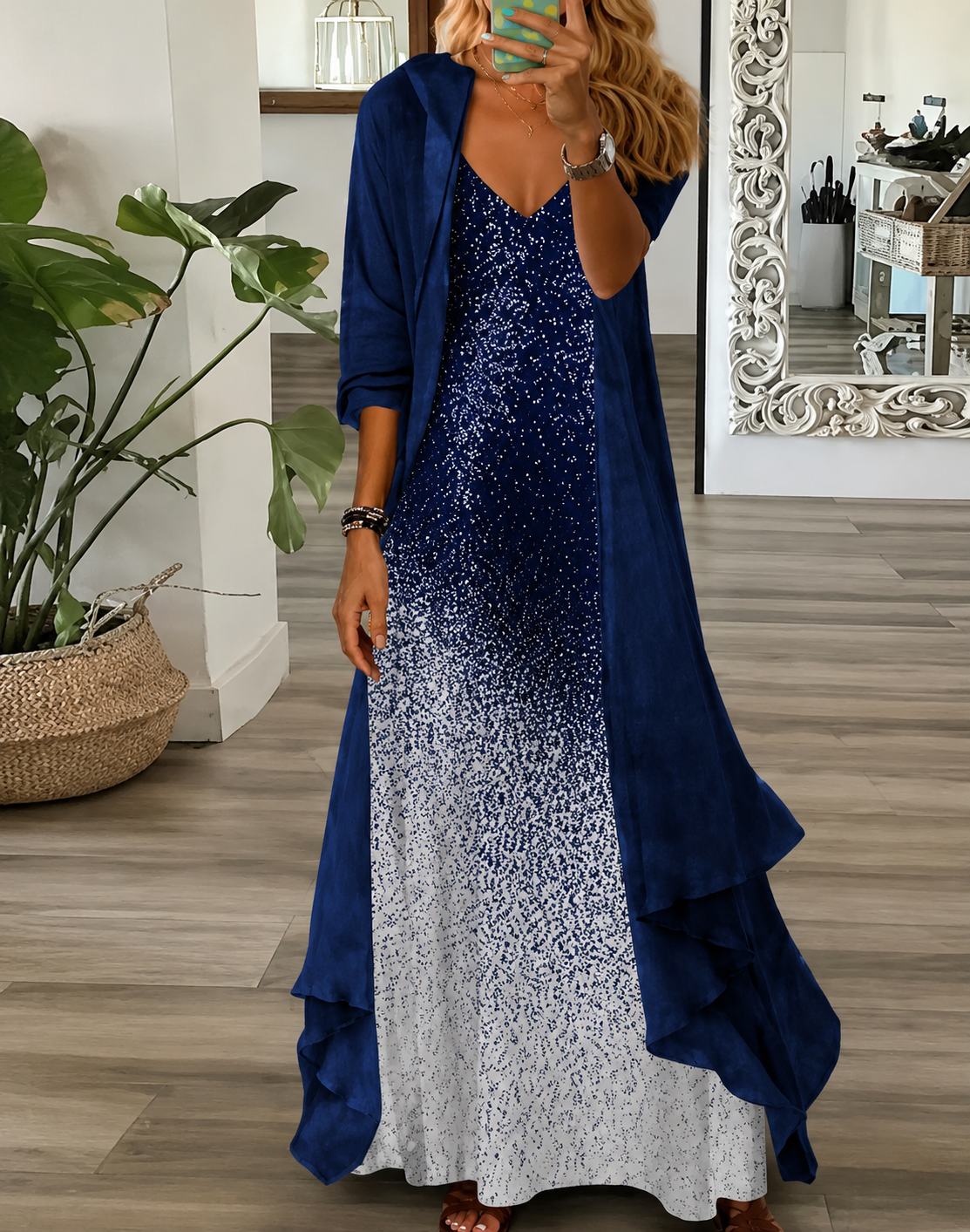 Bloemenprint swingjurk Greta zomerjurk met bretels