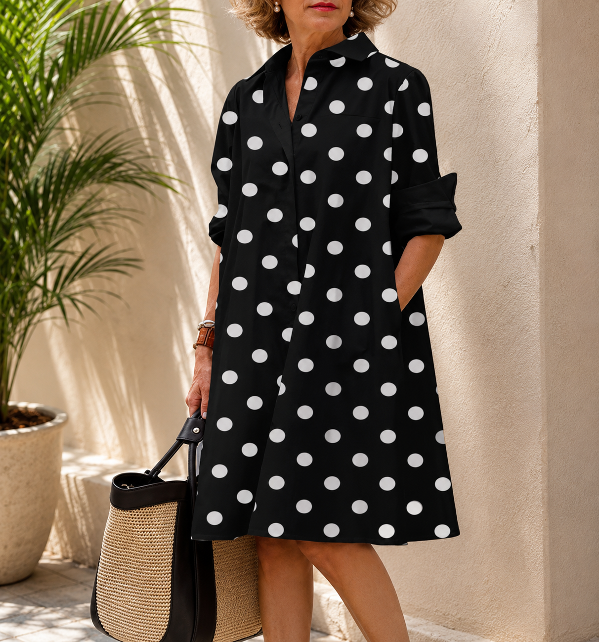 Moderne 3D-print Greta zomerjurk
