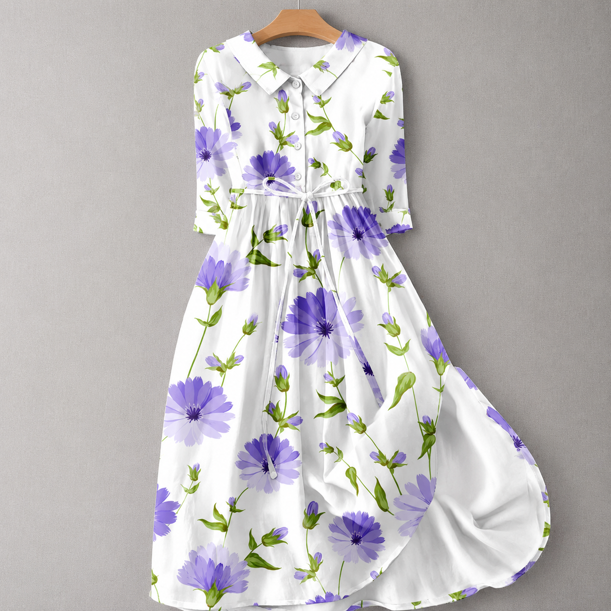 Elegante Greta zomerjurk met bloemenprint