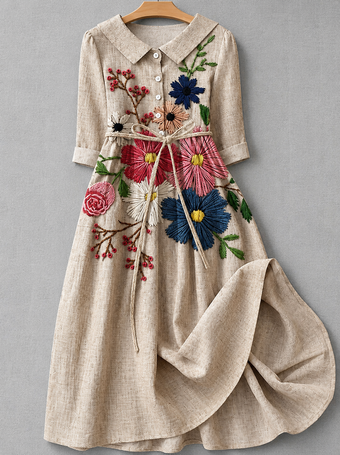 Elegante Greta zomerjurk met bloemenprint