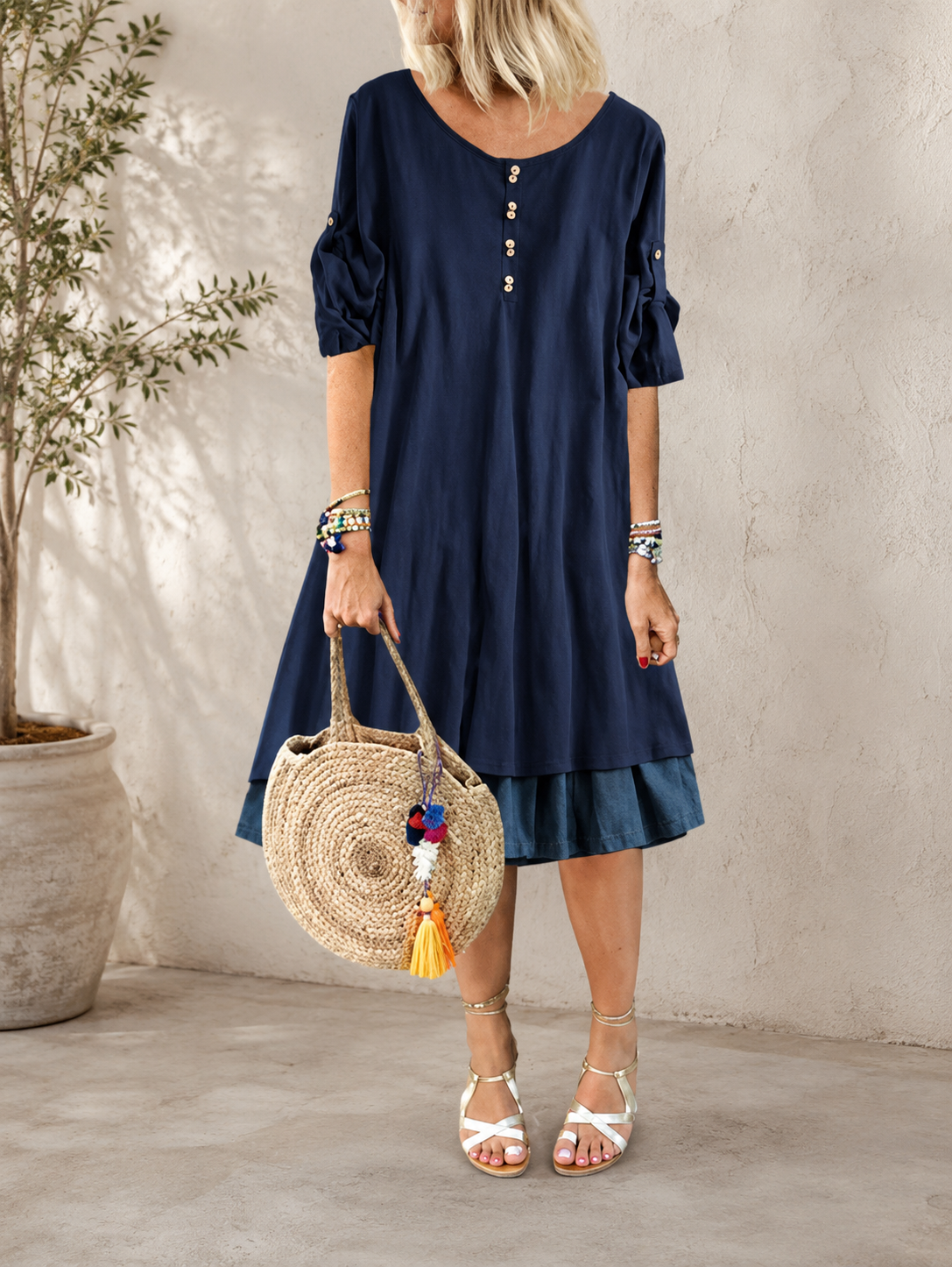 Retro zomerse swingjurk Greta, plus size