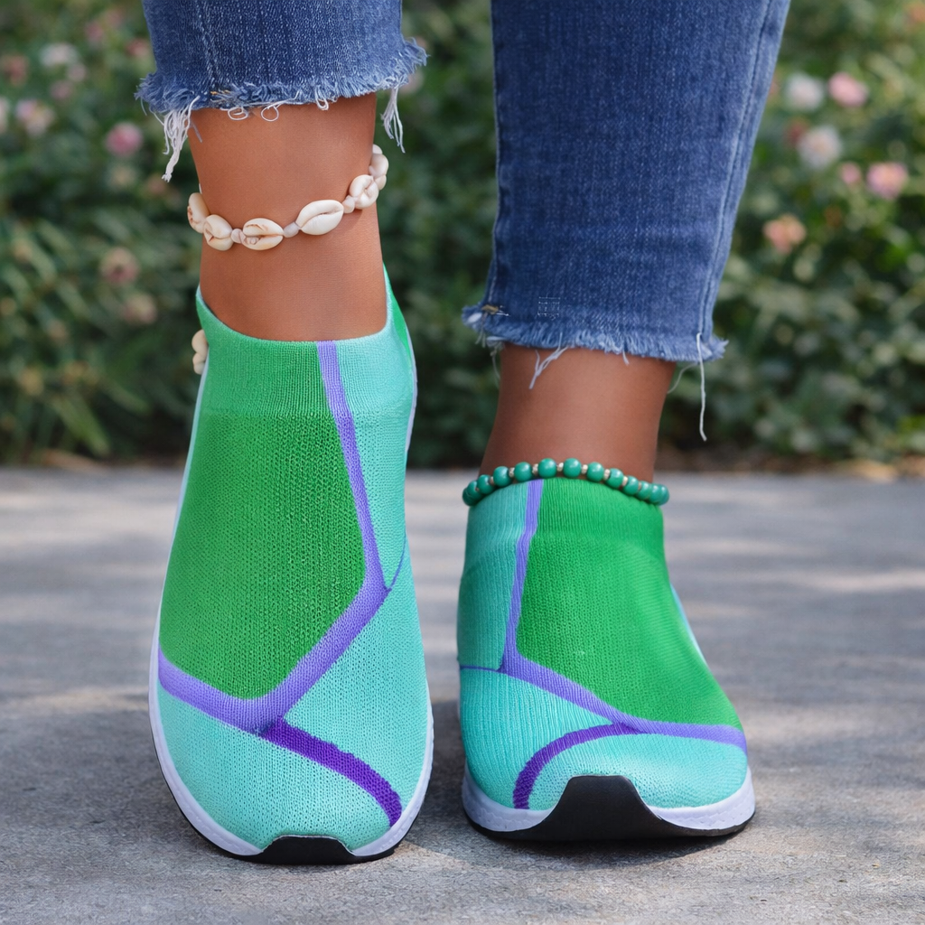 Colorblock Mesh Sneakers by Greta 