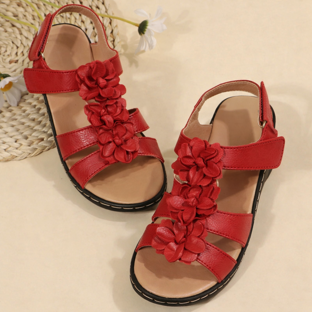 Floral Comfort Greta  Wedge Sandals