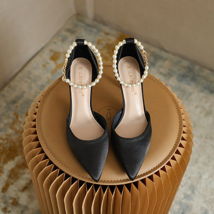 Elegant Greta  Satin Tassel Stiletto Heels