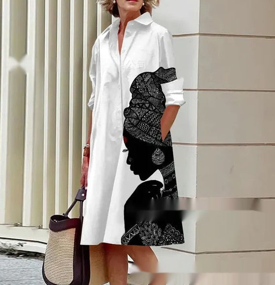 Vibrant Summer Shirt Dress by Greta 