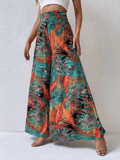 Chic Floral Wide-Leg Pants by Greta 