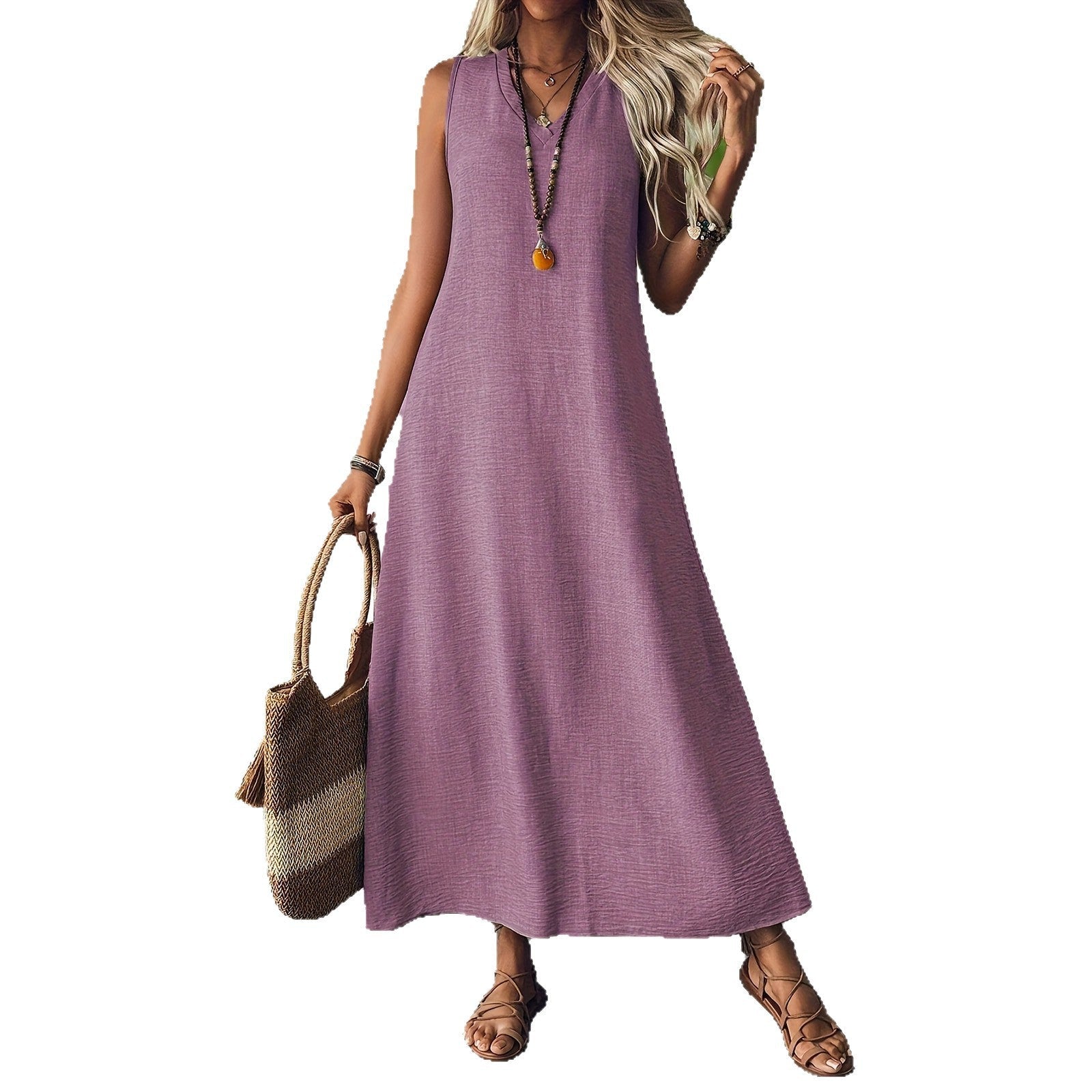 Chic Hemp Sleeveless Dress Greta 