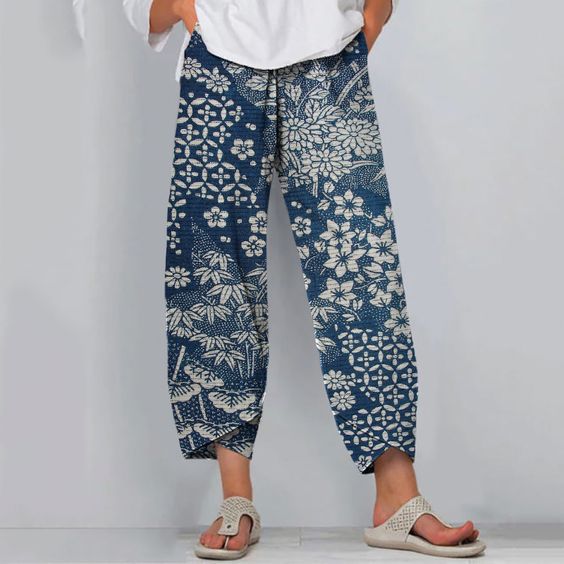 Artful Linen Greta  3D Pattern Pants