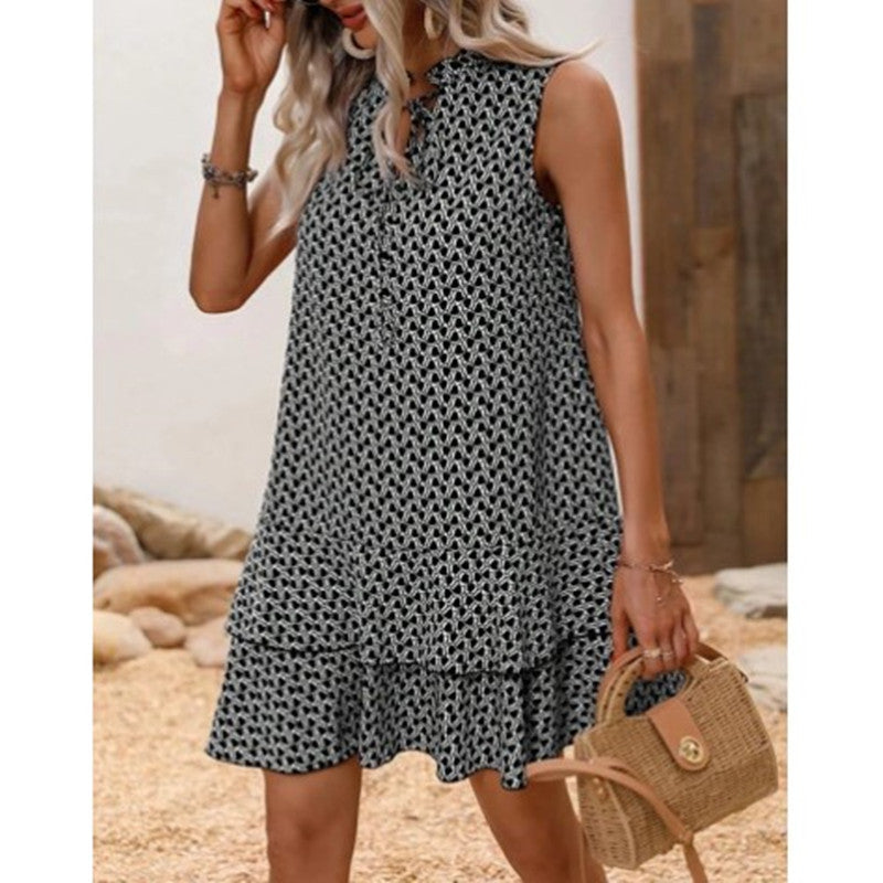 Boho Printed Sleeveless Dress by Greta 