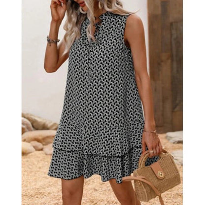 Boho Printed Sleeveless Dress by Greta 