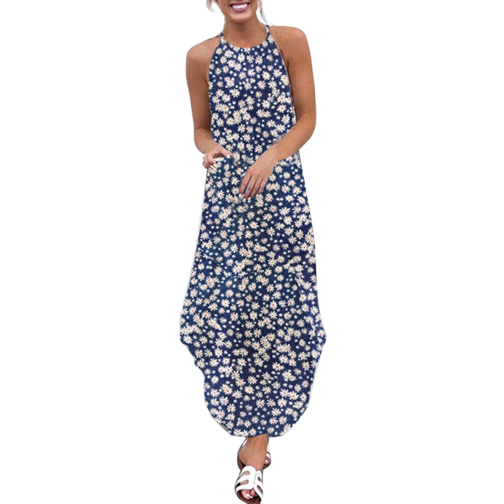 Bohemian Floral Print Maxi Dress Greta 
