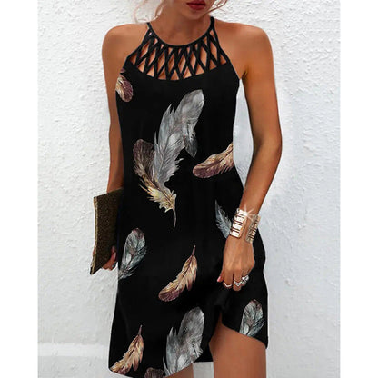 Chic Print Halterneck Dress by Greta 
