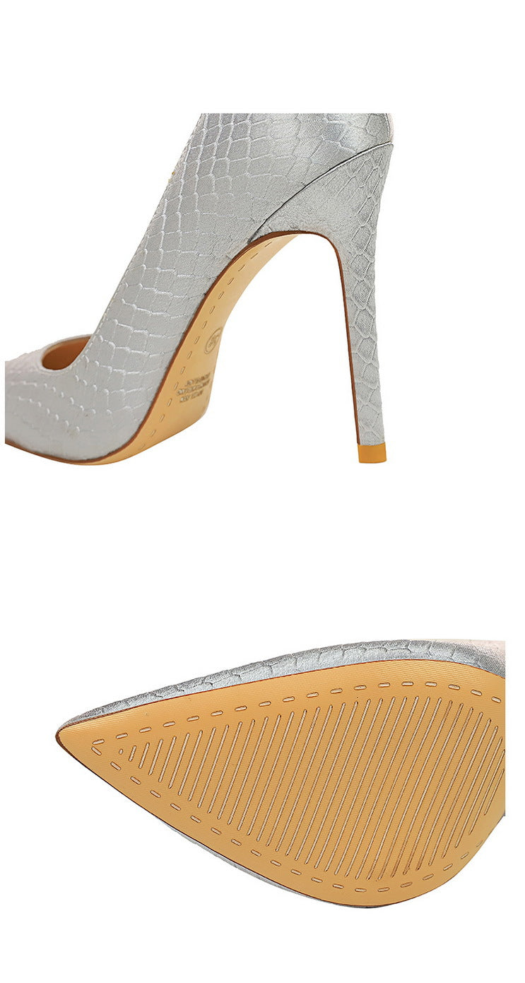 Elegant Silk Pointed Heels by Greta 