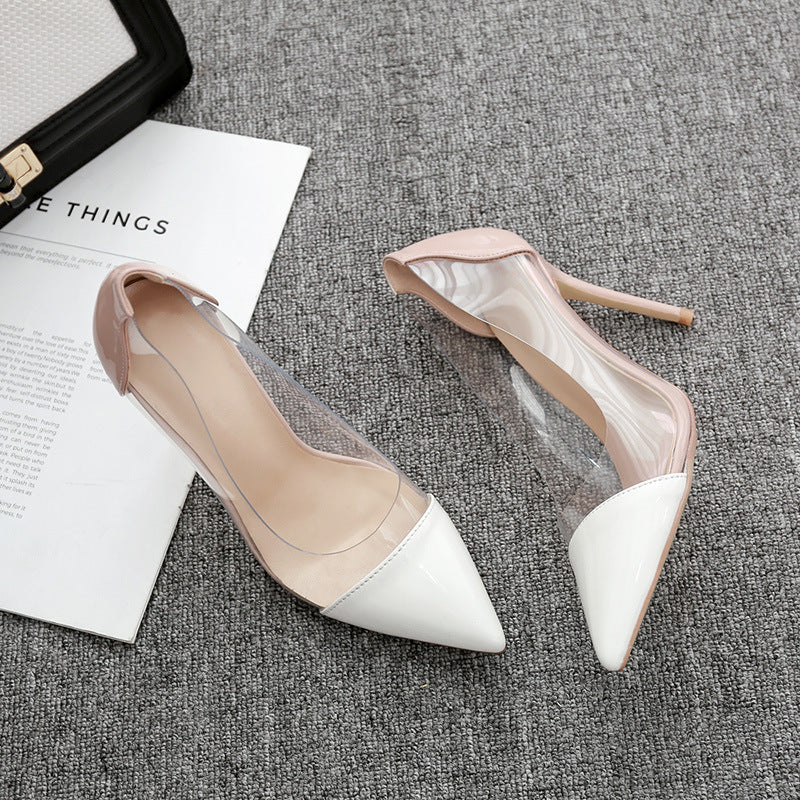 Chic Transparent Stiletto Heels by Greta 