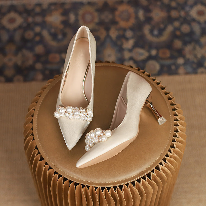 Elegant Greta  Rhinestone Wedding Heels