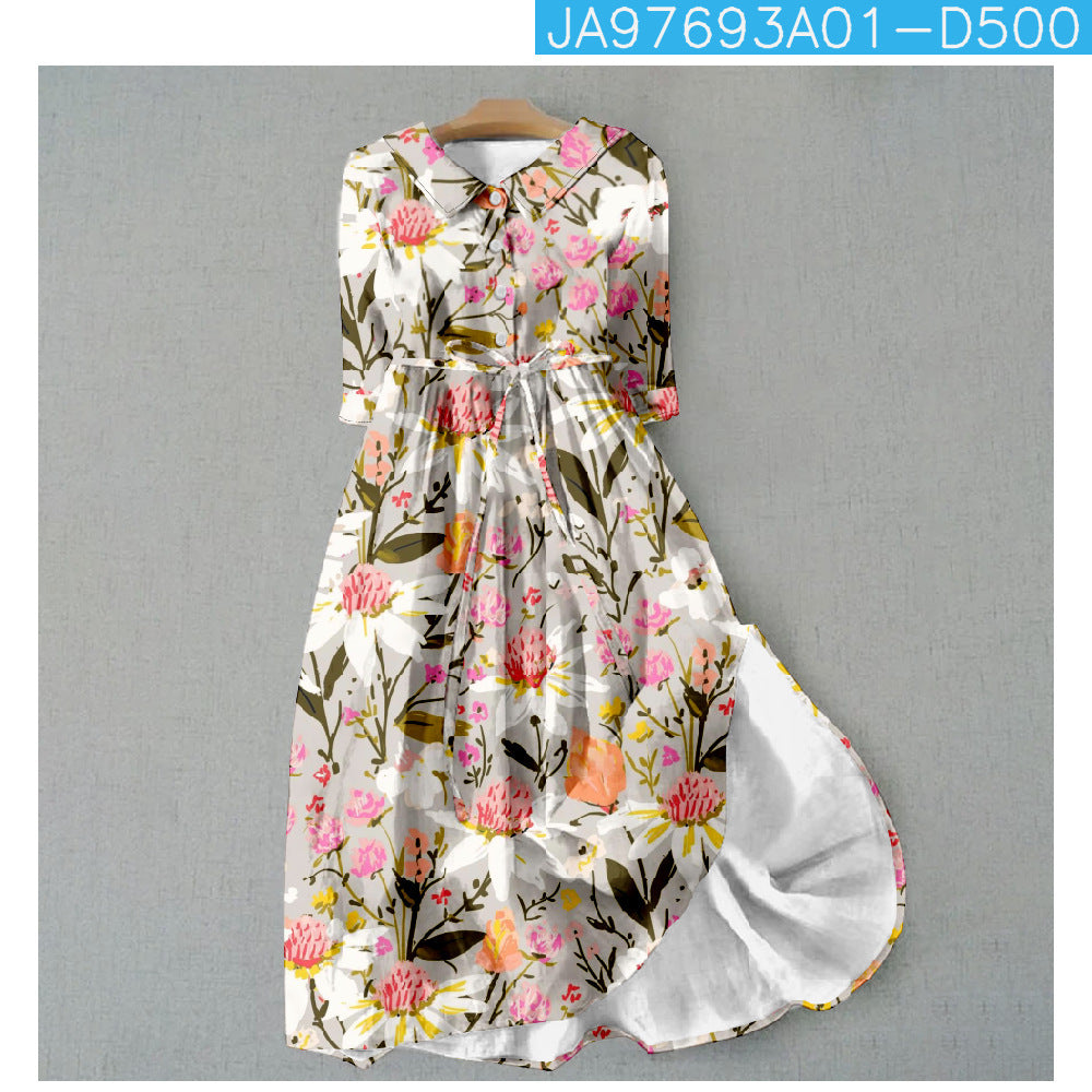 Elegant Floral Greta  Summer Dress
