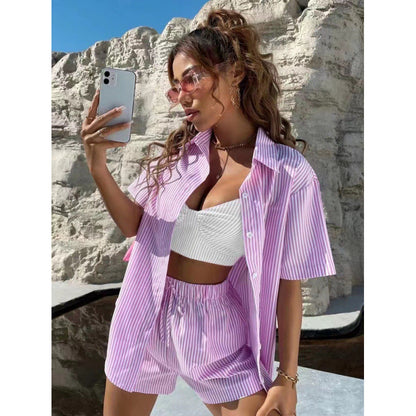 Chic Striped Two-Piece Set by Greta 