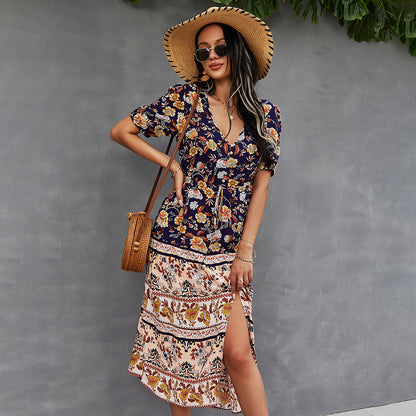 Boho Floral Printed Dress Greta  Summer Style
