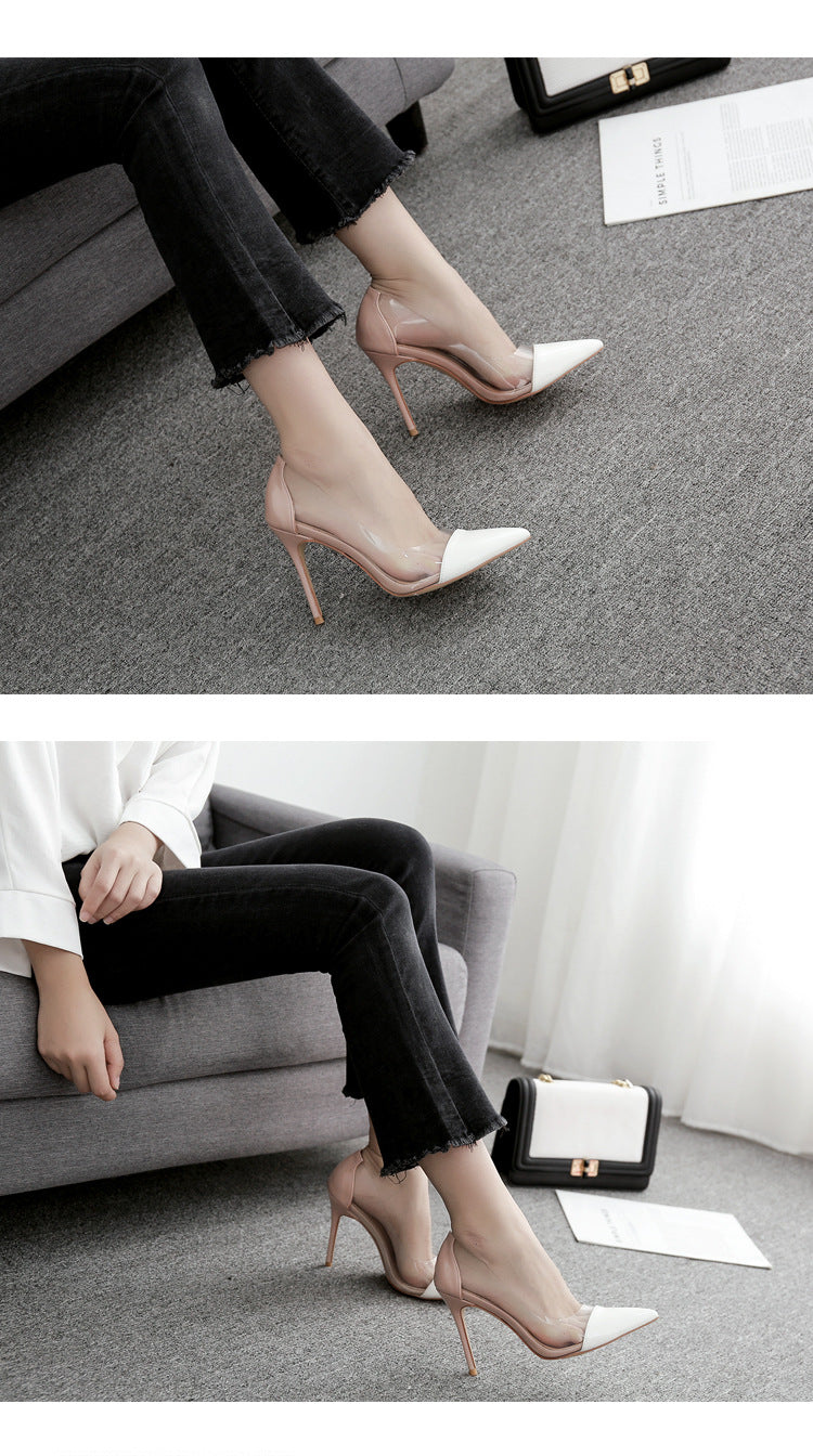 Chic Transparent Stiletto Heels by Greta 