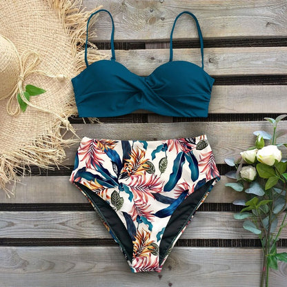 Floral High Waist Bikini by Greta 