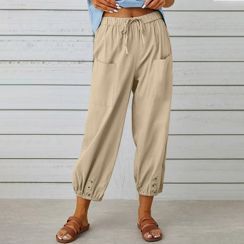 Relaxed Cotton Linen Pants Greta 