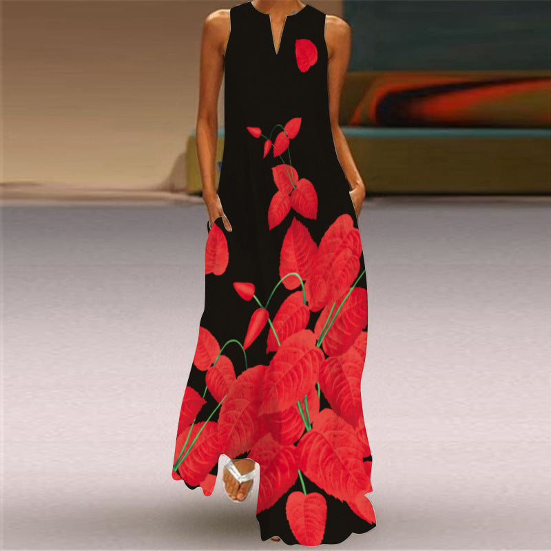 Vibrant Printed Maxi Dress Greta  Sleeveless