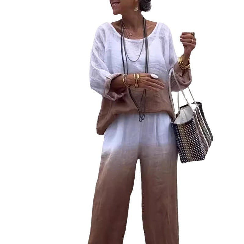 Gradient Linen Two-Piece Set by Greta 