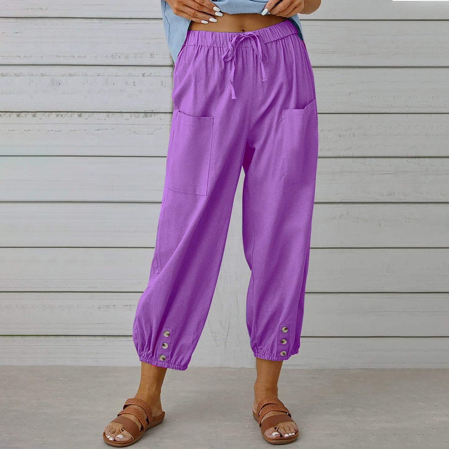 Relaxed Cotton Linen Pants Greta 