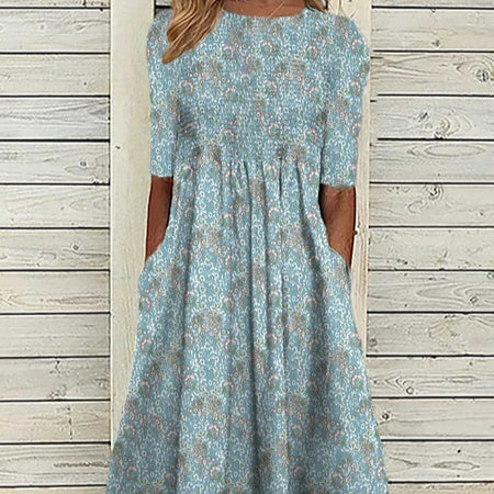 Pinterest-Inspired Greta  3D Print Midi Dress