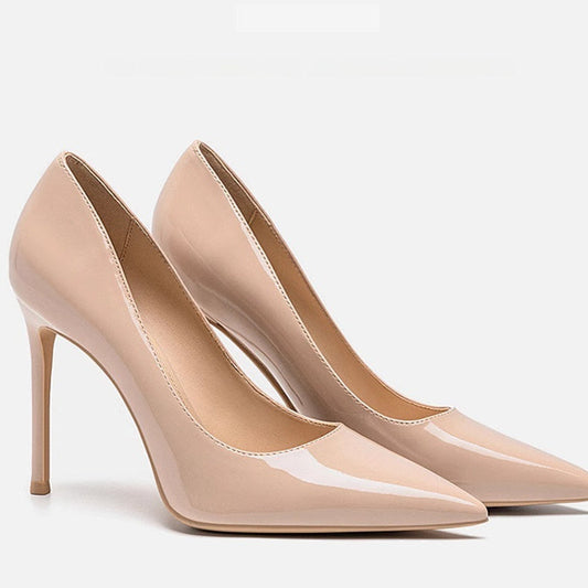 Elegant Greta  Leather Stiletto Heels