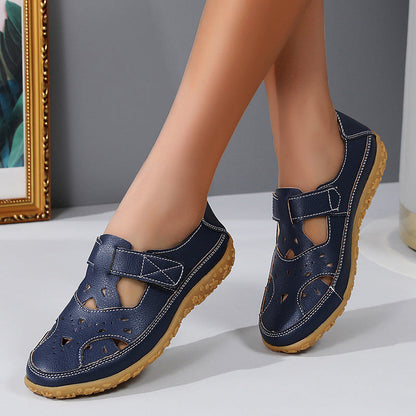 Hollowed Comfort Flat Sandals by Greta 