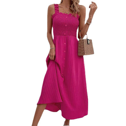 Chic Rose High Waist Dress by Greta 