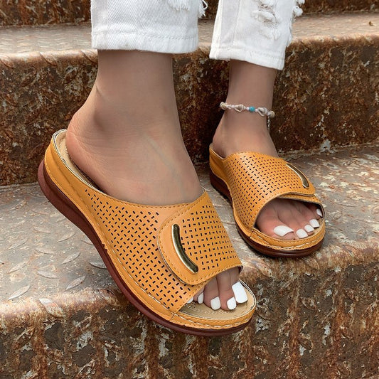 Hollow Platform Sandals Greta  Women’s Slides