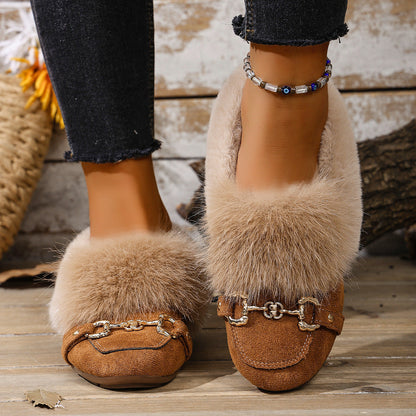 Velvet Plush Loafers by Greta 