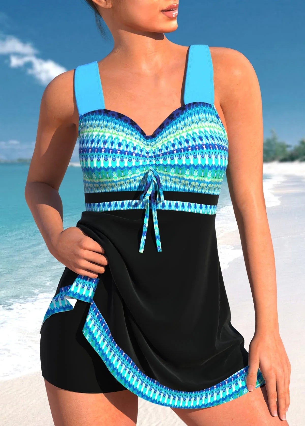 Chic Plus Size Split Skirt Bikini by Greta 