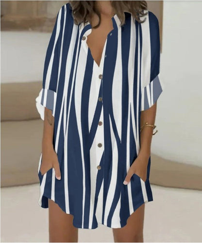 Trendy Print Shirt Dress by Greta 