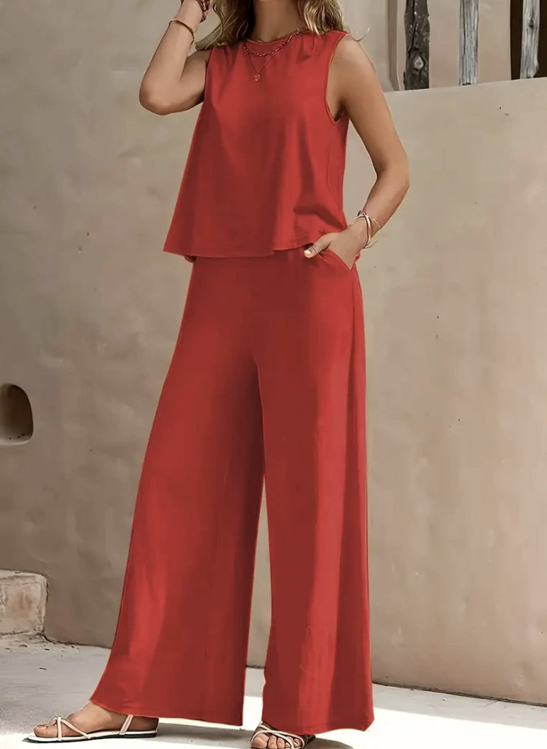 Elegant Loose Cotton Set by Greta 