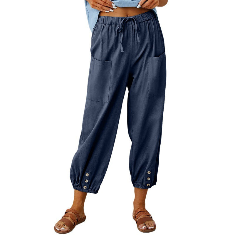 Relaxed Cotton Linen Pants Greta 