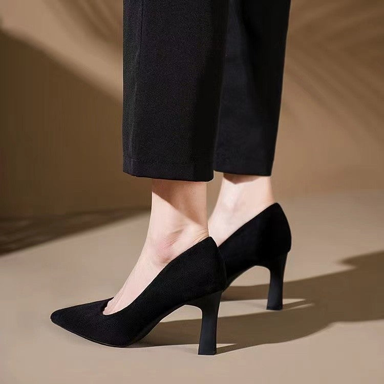 Elegant Black Stiletto Heels by Greta 