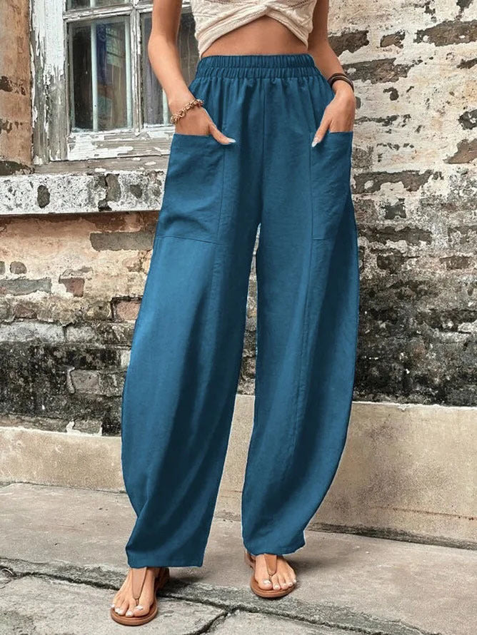 Relaxed Fit Greta  Harem Pants with Pockets
